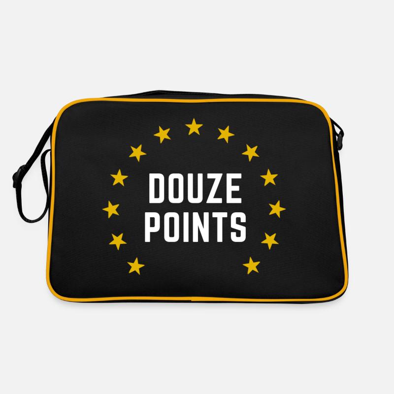 Concours Eurovision de la chanson Douze Points Malmö 2024 - Sac Retro - noir/or
