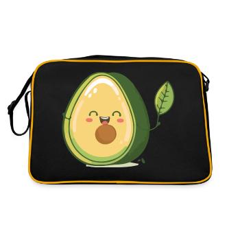 The delicious avocado - Retro Bag - black/gold - Back