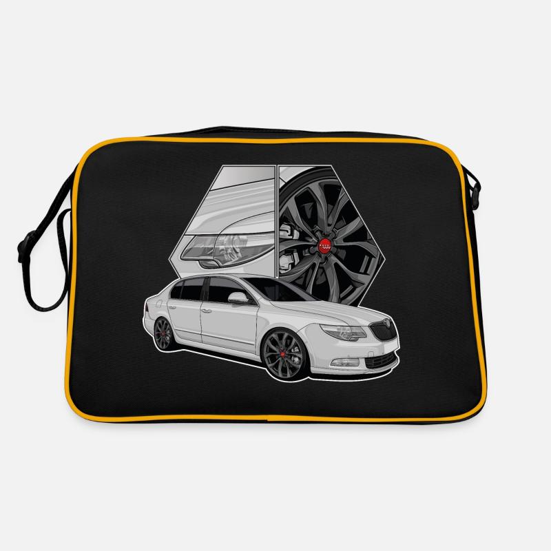 Limousine // Illustration - Retro Tasche - Schwarz/Gold