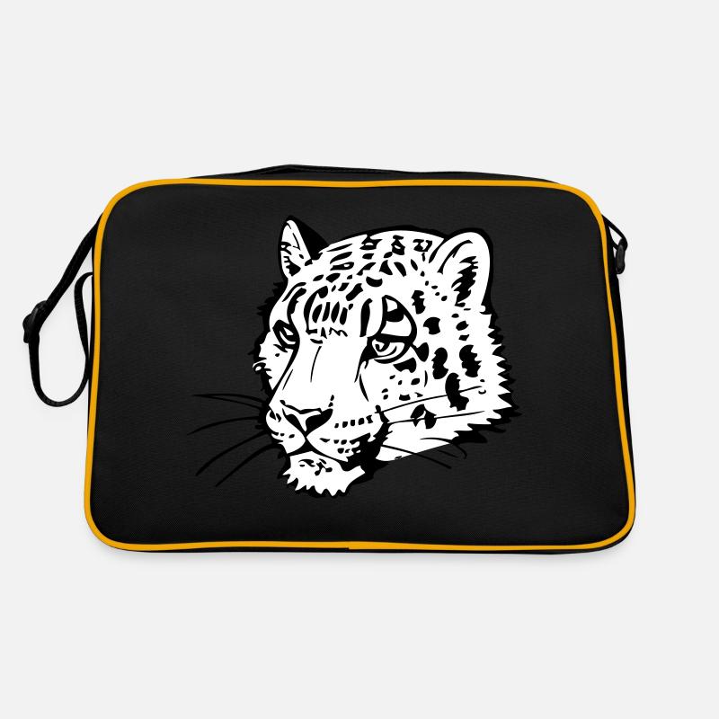 Léopard des neiges en poignée de bande dessinée Sac Retro