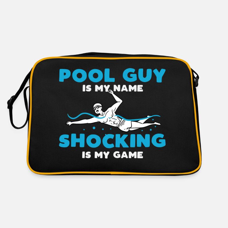 gars de piscine mon nom choquant mon game design Sac Retro