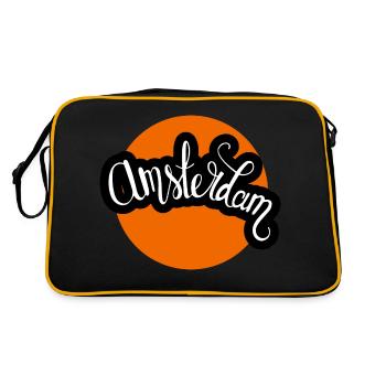 Amsterdam orange hollandais T-shirt - Sac Retro - noir/or - Dos