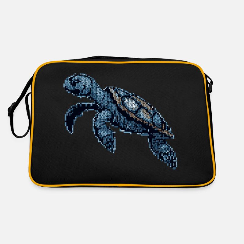 Tortue nageant dans la mer Sac Retro