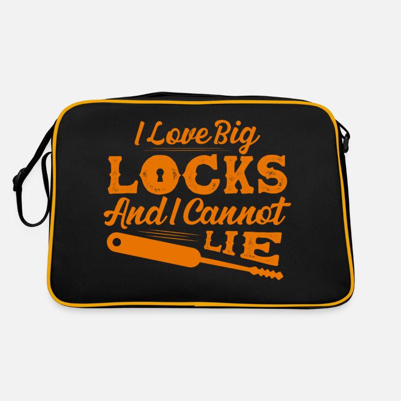 I Love Big Locks And I Cannot Lie Locksmith Lockpi Retro Tasche