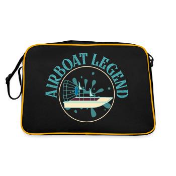 Airboat Legend Hydroplane Air Boat Propeller Swamp - Retro Bag - black/gold - Back
