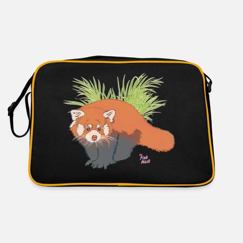 Panda roux - Sac Retro - noir/or