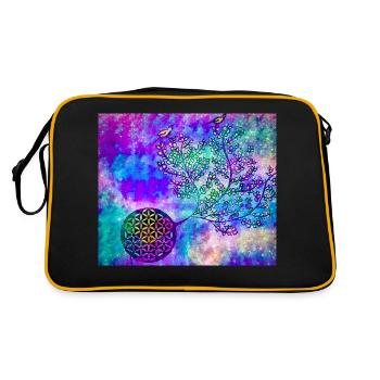 Persian Tree of Life No. 2 - Retro Bag - black/gold - Back
