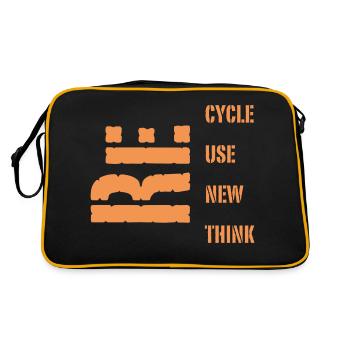 Recycling - Retro Bag - black/gold - Back