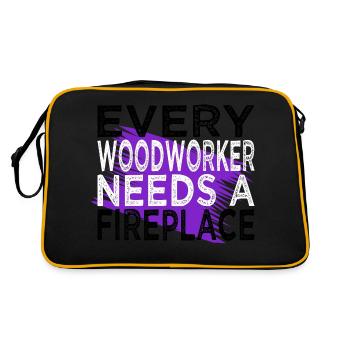woodworking john carpenter hobbyists - Retro Tasche - Schwarz/Gold - Hinten