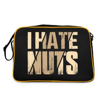 Je déteste les noix Sensibilisation Allergique aux noix - Sac Retro - noir/or - Dos