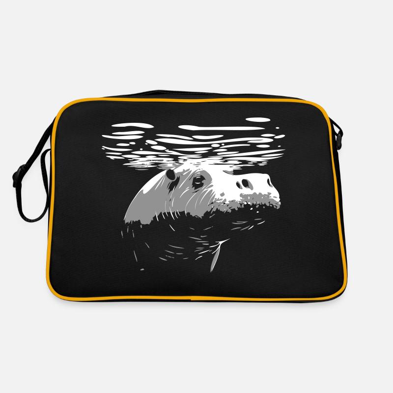 Hippopotame - Sac Retro - noir/or