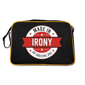 Made in the factory of irony - Retro Bag - black/gold - Back