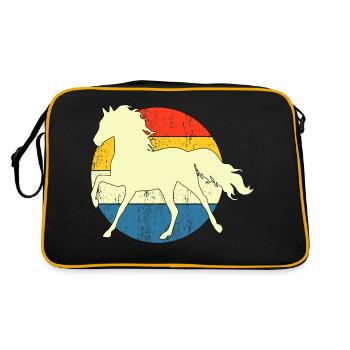 Vintage Retro Horse Sunset pour les amateurs de chevaux - Sac Retro - noir/or - Dos
