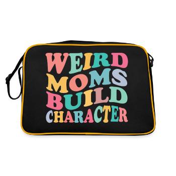 Weird Moms Build Character Overstimulated Mom - Retro Bag - black/gold - Back