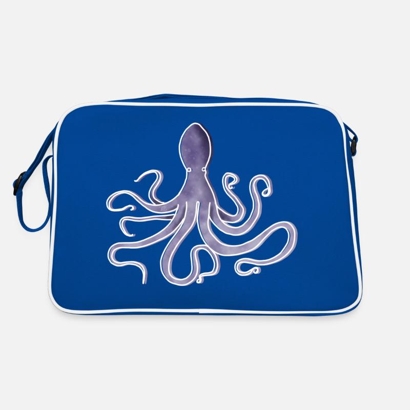 « Octopus », Boho Line Art Design, série « Ocean » Sac Retro