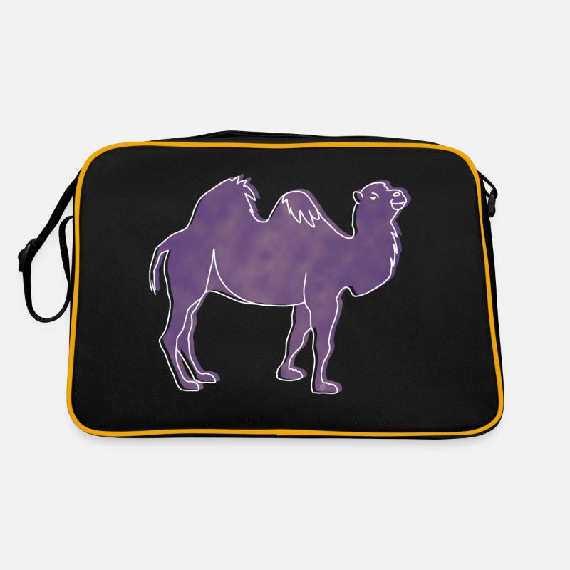 "Kamel", Boho Line Art Design, Serie "Desert" Retro Tasche
