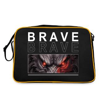 BRAVE - Fenrir Wolf - Retro Bag - black/gold - Back