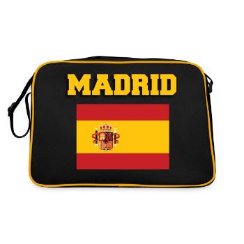 Madrid Espagne Drapeau - Sac Retro - noir/or - Dos