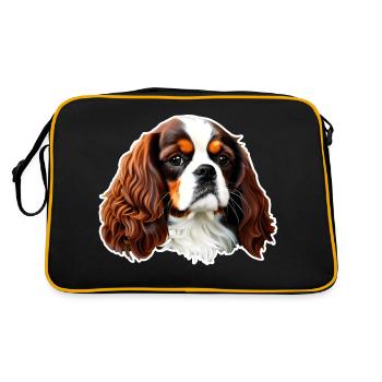 Cavalier King Charles Spaniel - Sac Retro - noir/or - Dos