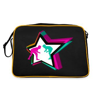 Star de la lutte - Sac Retro - noir/or - Dos