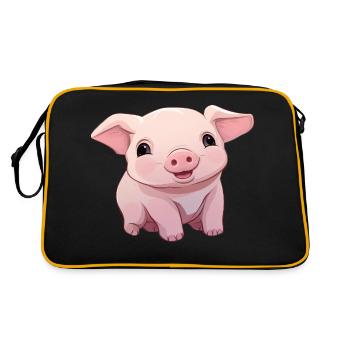 Bébé cochon - Sac Retro - noir/or - Dos