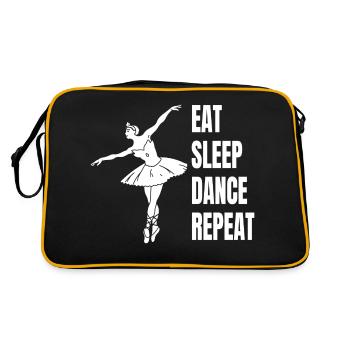 Ballet Gift Dance Ballerina Dance Class Dancer - Retro Bag - black/gold - Back