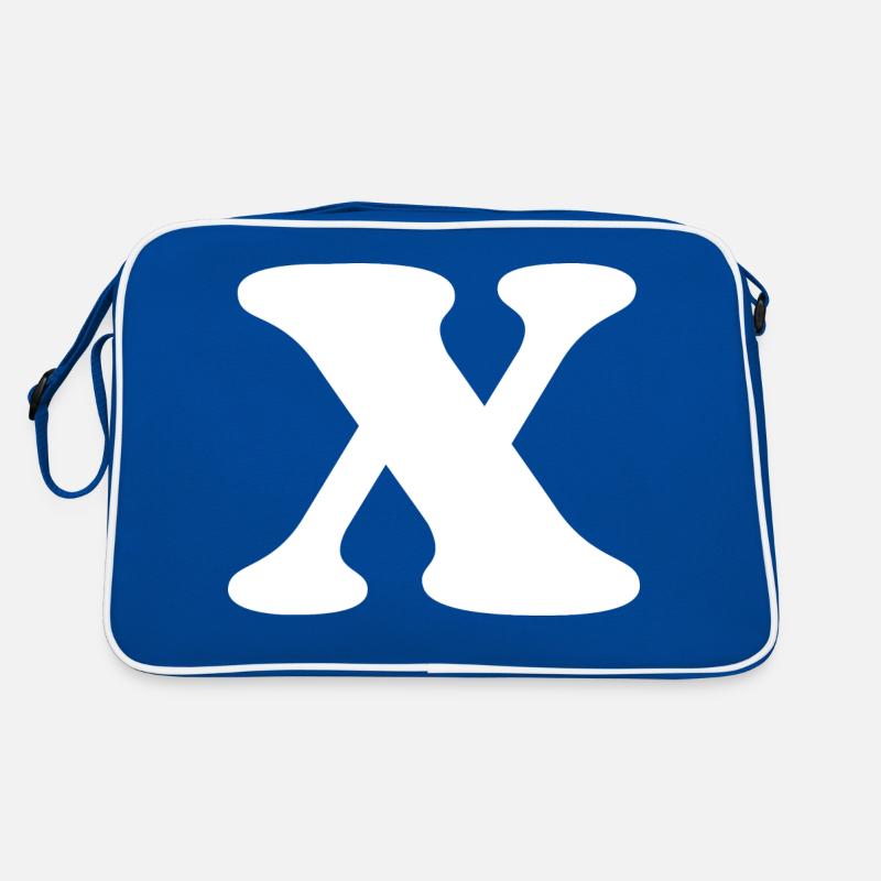 Buchstabe x Retro Tasche