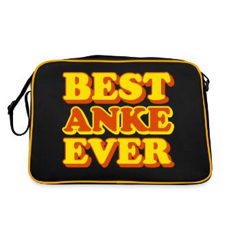 Anke prénom cadeau drôle - Sac Retro - noir/or - Dos