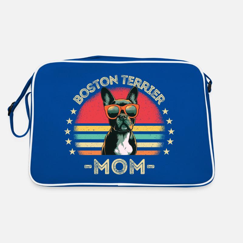 Boston Terrier with sunglasses retro Retro Bag