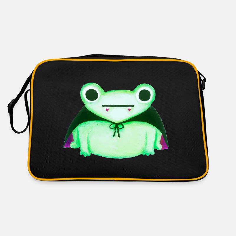 Mignon Halloween Vampire Grenouille Aquarelle Sac Retro