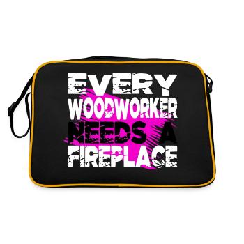 Carpenter Saw Geek Blogger Lumberjack - Sac Retro - noir/or - Dos