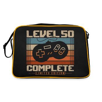 50 Birthday Gift 50 Years Level 50 Complete - Retro Bag - black/gold - Back