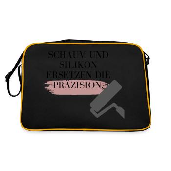 Schaum und Silikon halten so einige Gebäude zusam. - Retro Tasche - Schwarz/Gold - Hinten