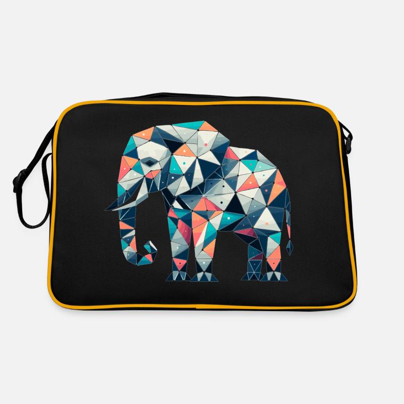 Elefant // elephant - Retro Tasche - Schwarz/Gold