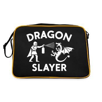 Dragon Slayer Knight Ren Faire LARP, Renaissance - Retro Tasche - Schwarz/Gold - Hinten