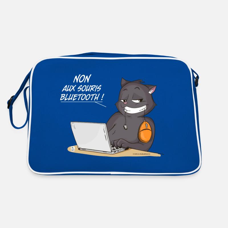 Norby "Non aux souris bluetooth" (texte blc) Sac Retro