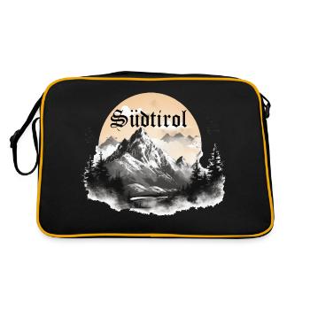 Le Tyrol du Sud avec ses montagnes, le cadeau de la loyauté envers la terre - Sac Retro - noir/or - Dos