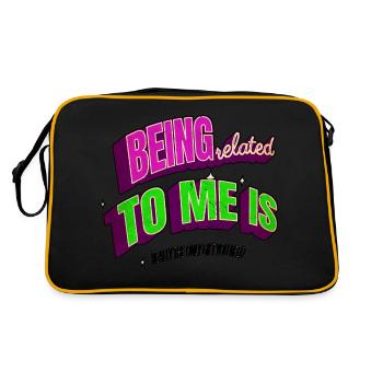 Dinosaur Fan Bubaprints Computer Geek Bday - Retro Bag - black/gold - Back
