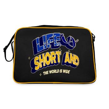 outdoors eiffel tower jokes buy far away countries - Retro Tasche - Schwarz/Gold - Hinten