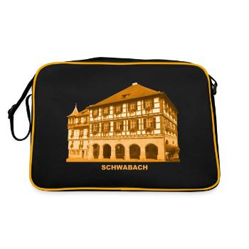Mairie de Schwabach, Moyenne-Franconie, Bavière - Sac Retro - noir/or - Dos