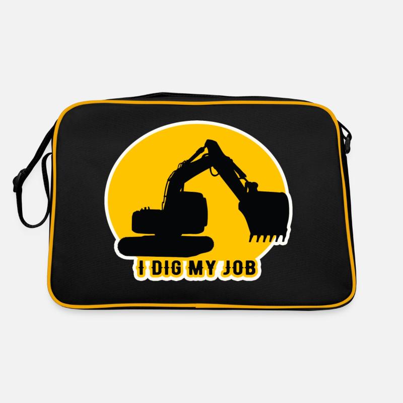 Fun Quote Excavator Driver Retro Bag