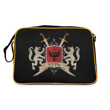 Selcuklu - Retro Tasche - Schwarz/Gold - Hinten
