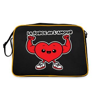 Citation d'humour d'AMOUR - Sac Retro - noir/or - Dos