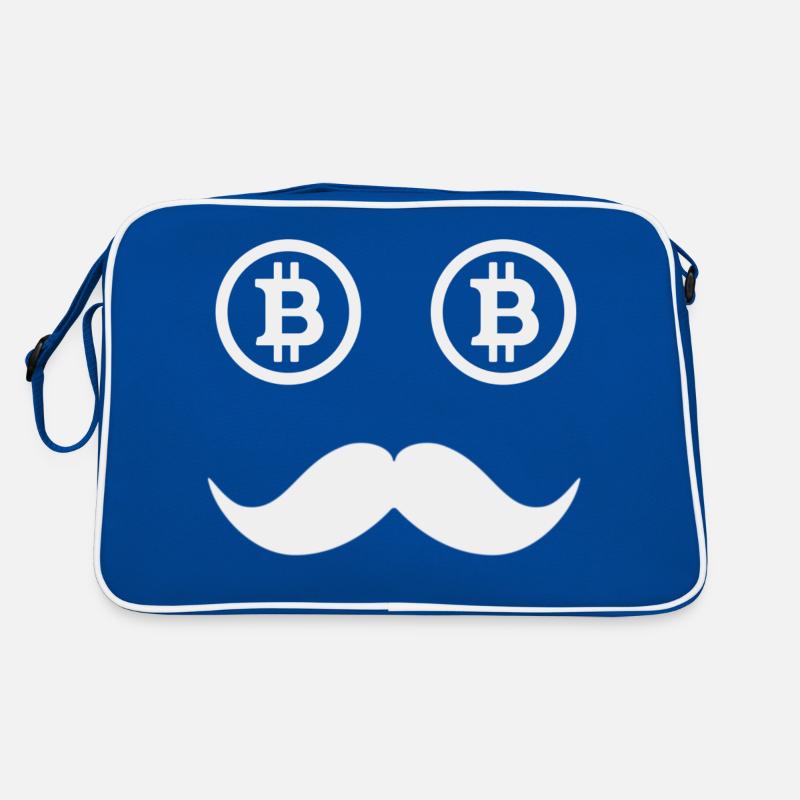 Bitcoin-Kryptowährungs-Blockchain Retro Tasche