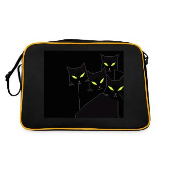 Chats noirs dans la nuit noire - Sac Retro - noir/or - Dos