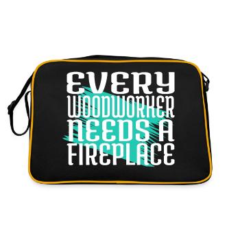 cabinetmaker bday arboriculture - Retro Bag - black/gold - Back