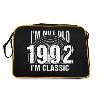 Vintage 1992 Retro 32 Years Old - I'm Not Old, - Retro Bag - black/gold - Back