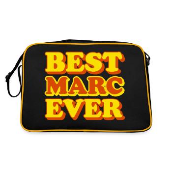 Funny gift with first name Marc - Retro Bag - black/gold - Back