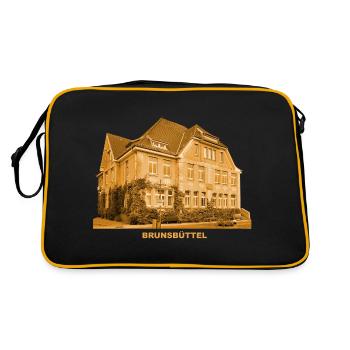 Brunsbüttel Town Hall Schleswig-Holstein Elbe - Retro Bag - black/gold - Back