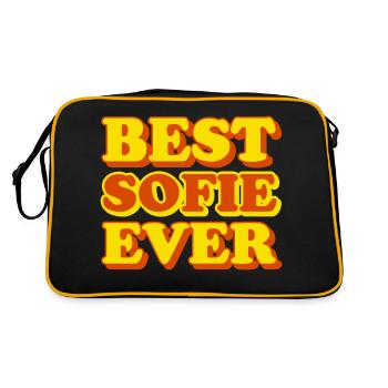 Sofie First Name Funny Gift - Retro Bag - black/gold - Back